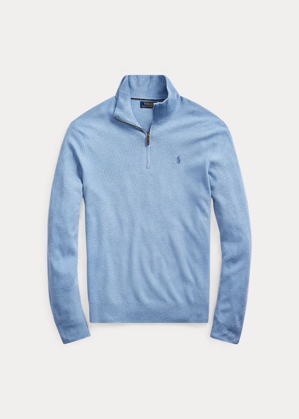 Men's Polo Ralph Lauren Silk Quarter-Zip Sweater | 813426IWM